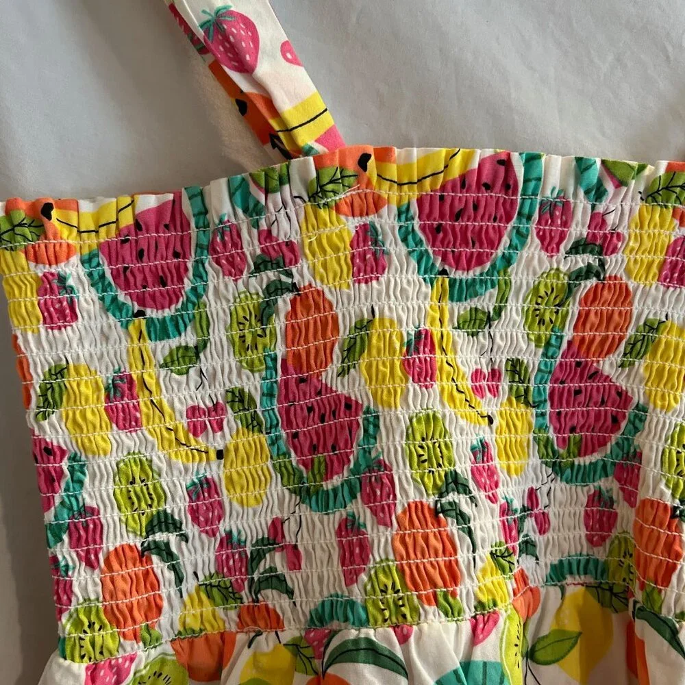 Gymboree Girls Size 12 Festive Fruit Ruffle Tank Top NWOT
